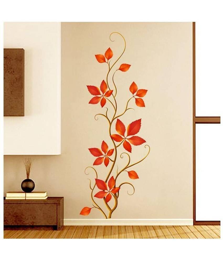 Asmi Collection Beautiful Flowers and Birds Nature Sticker ( 60 x 160 cms )