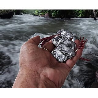 Astro-D hathi/Elephant Figurines 5 Pieces- for Floating in Water- 5 pcs Elephant, (Silver, Silver)