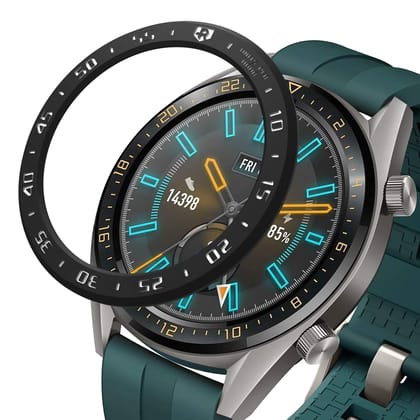 Bezel Styling for Huawei Watch GT / GT Active / GT Sport / GT Classic 46mm- [Stainless Steel]-46-03 - Black