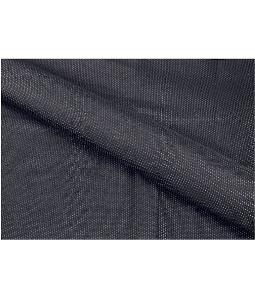 Makhanchor Black 100 Percent Cotton Unstitched Shirt pc Single