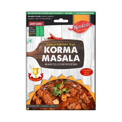 Nimkish Korma Masala Ready to Cook Spice Mix | 60g | Onion Ginger Garlic Already in Mix | Himalayan Recipe