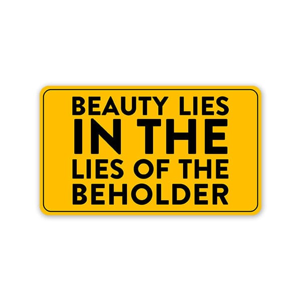 Wrapcart Beauty Car Sticker | Matte Vinyl Waterproof, 6 x 3.5 Inches