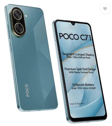 POCO C71, Cool Blue (6GB, 128GB) POCO C71, Cool Blue (6GB, 128GB)