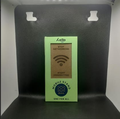Hello Wooden Mobile Stand  Stop Networking, Start Connecting
