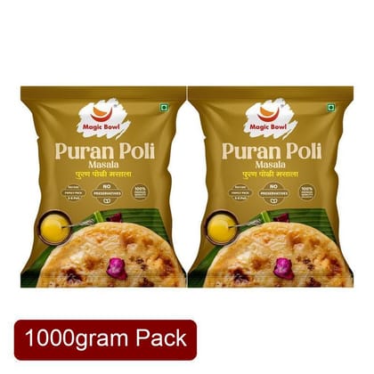 Magic Bowl Ready Mix Puran Poli Masala (600g) | 3-Pouch Value Pack | Traditional Sweet Stuffing Mix