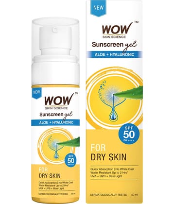 WOW Skin Science SPF 50 Sunscreen Gel For Dry Skin ( Pack of 1 )