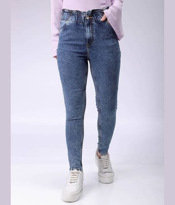 Freehand - Blue Cotton Blend Slim Fit Women's Jeans ( Pack of 1 )