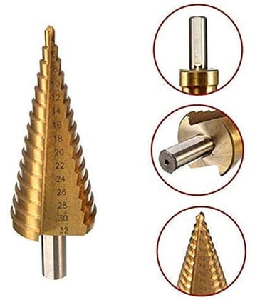 HSS Steel Step Cone Drill Titanium Bit Set Hole Cutter 4-32