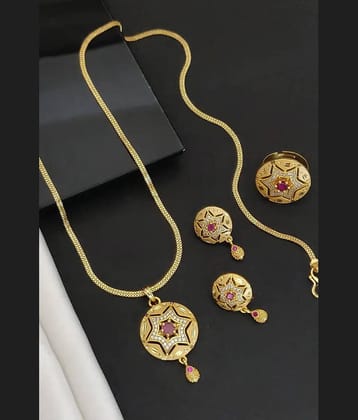 Rhosyn Golden Pendant set ( Pack of 1 )