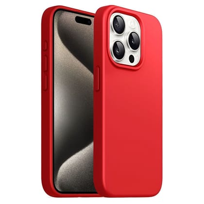 LIRAMARK Liquid Silicone Soft Back Cover Case for iPhone 15 Pro Max (6.7 inch)