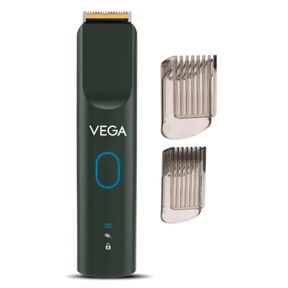 Vega SmartOne S3 Beard Trimmer for Men with AI SmartTrim Technology, USB Type C, Titanium Blade,160 mins Runtime, IPX7 Waterproof & 40 Length Settings, Shaving Machine, Travel Lock, Green, (VHTH-36) Green