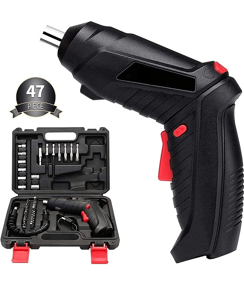 Cordless Electric Screwdriver Drill with Built-in LED Rechargeable Wireless Drill Machine Kit Power Drill Screw Tool, Accessories (47 IN 1 Cordless Electric Screwdriver set)