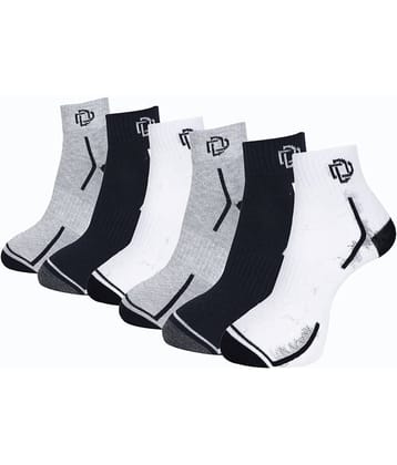 Dollar Cotton Blend Men's Colorblock Dark Grey Ankle Length Socks ( Pack of 9 )