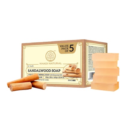 Khadi Natural Sandalwood Soap Combo Pack Of 5 – 125gm Each