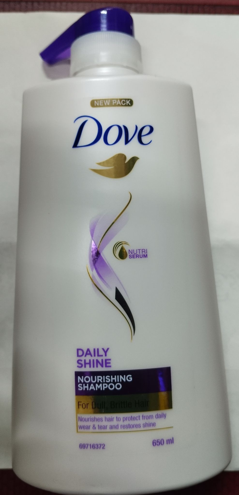 Dove daily shine nourishing shampoo 650 ml