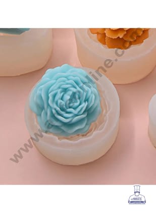 3D Silicon 1 Cavity Large Peony Flower Shape Silicon Candle Mould, Silicon Soap Mould (SBSP-DYF7308) - CAKE DECOR™