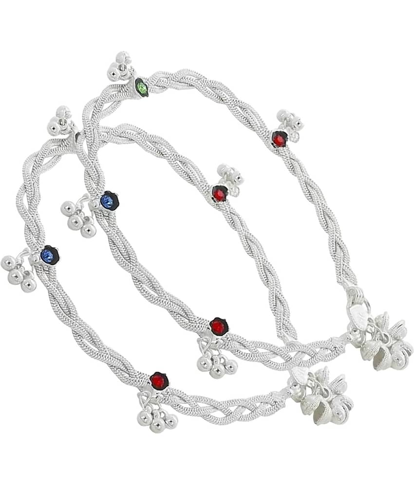 Charms Silver Anklets ( Pack of 1 )