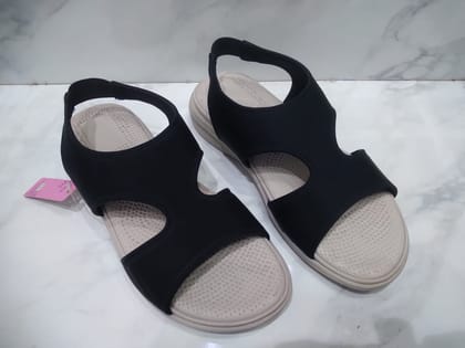 Ladies Flat TPR Comfortable Sandals , lycra upper
