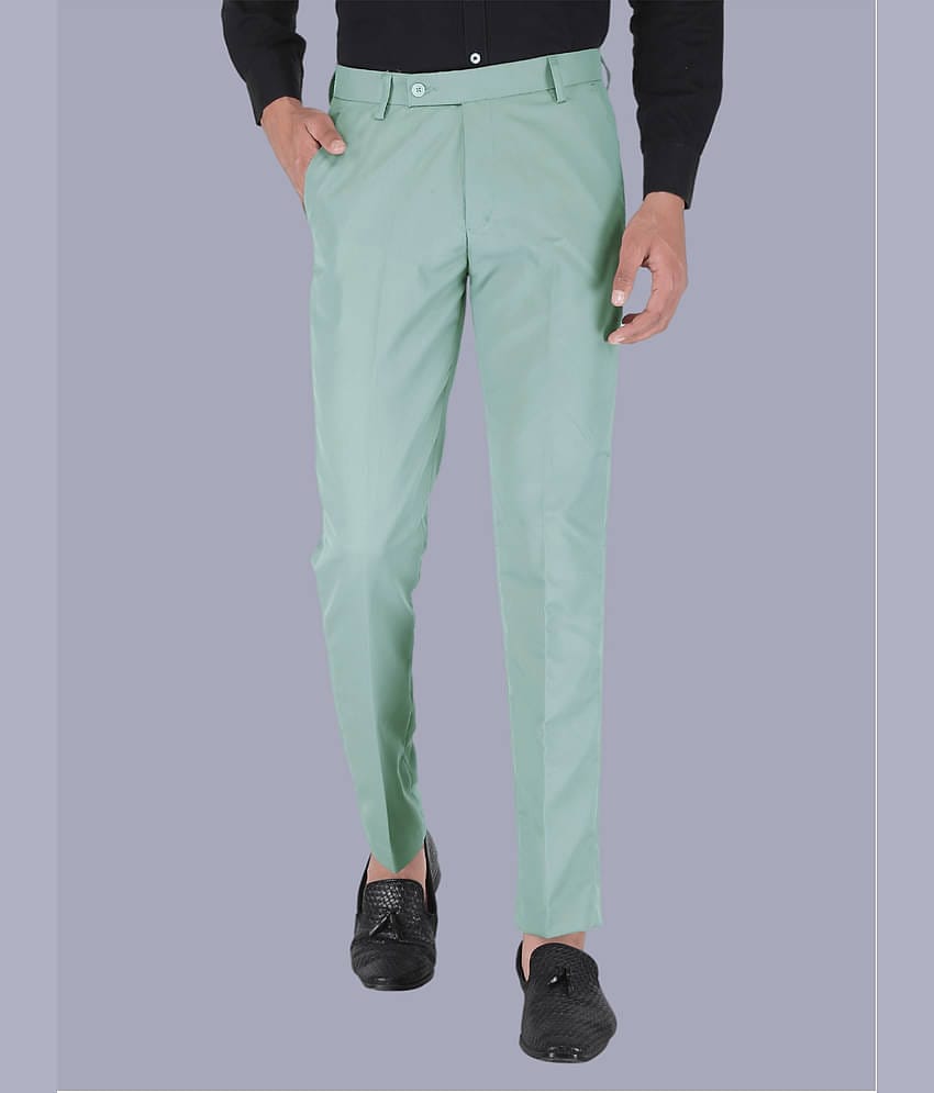 CLARE&CLARA Light Green Regular Formal Trouser ( Pack of 1 )
