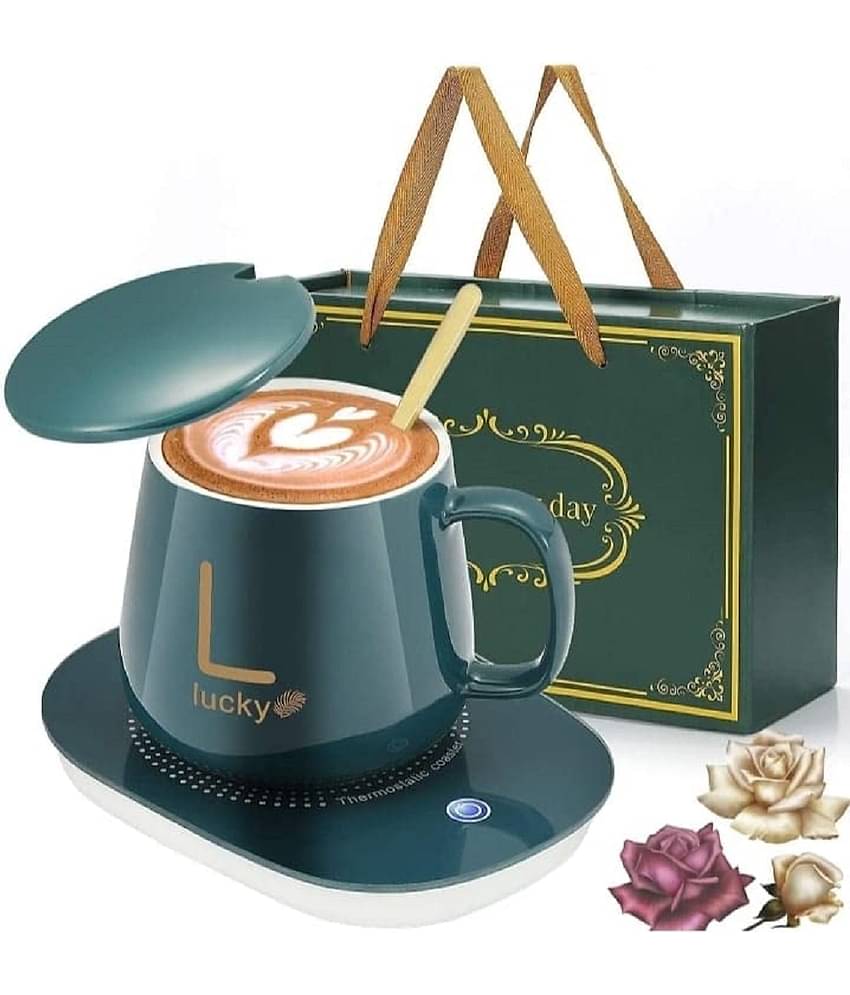 HARSHLOVE Mug Warmer with Lid Solid Brass Coffee Mug 200 mL ( Pack of 1 )