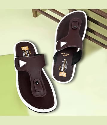 Altek 14311 Brown Men's Thong Flip Flop