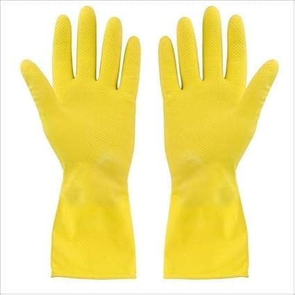 AAbha Waterproof Cleaning Household Gloves For Kitchen/Dish Washing/Laundry/Perfect For Garden And Household Tasks-(Medium)