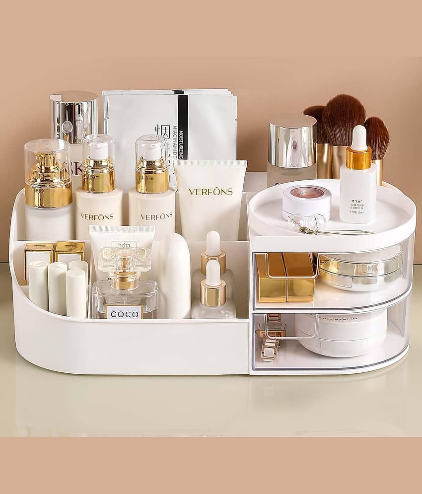 Anshri Plastic White Spice Container ( Set of 1 )