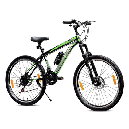 Leader Stark 27.5T 21-Speed MTB Cycle With Dual Disc Brake And Front Suspension 27.5 T Mountain Cycle (21 Gear, Black)