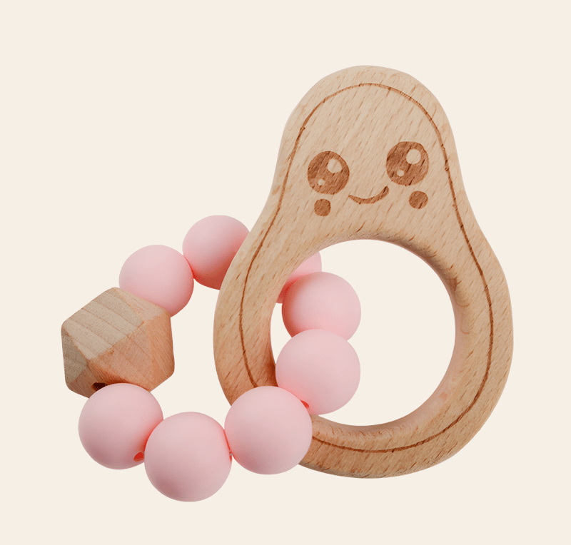 Avocado Teether-Pink
