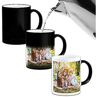 GIFT BOX Personalized Magic Mug Photo & Text Printed Color Changing Coffee Mug (330 ml)
