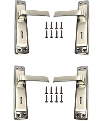 ONMAX Premium Steel 7 inches KY Mortise handle Pairs with Satin Black finish, for Outdoor and Indoor Pack of 2 Pairs without lockbody (S702MSBW)