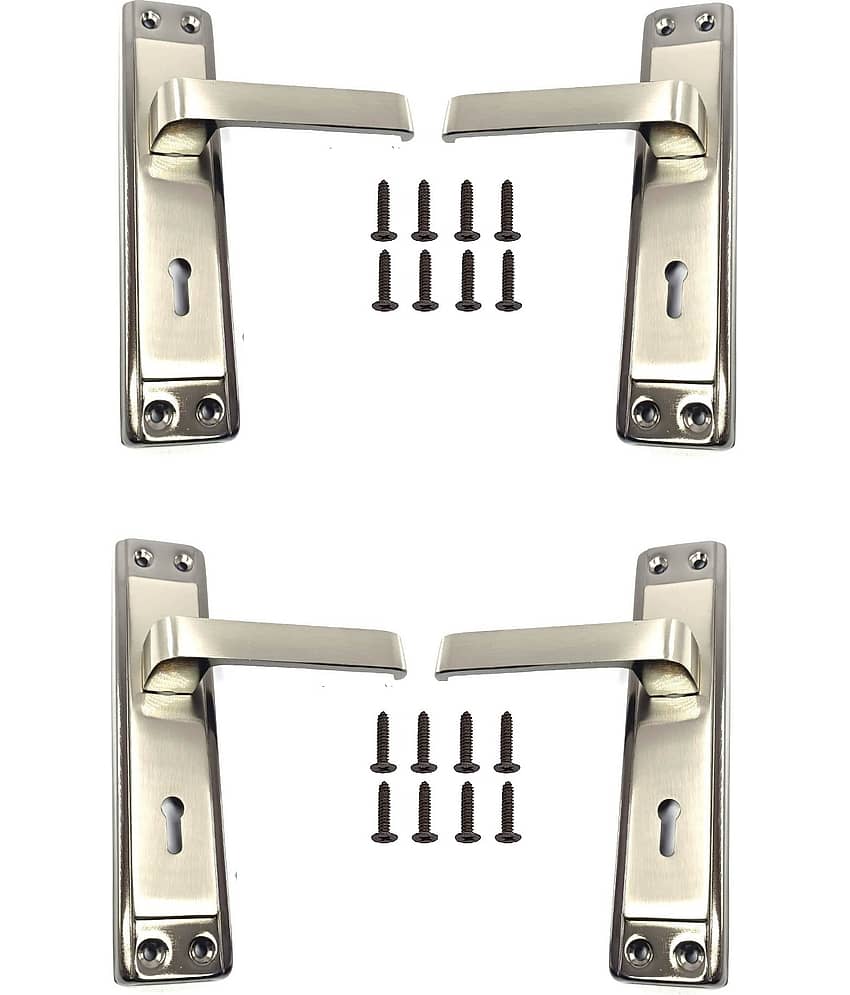 ONMAX Premium Steel 7 inches KY Mortise handle Pairs with Satin Black finish, for Outdoor and Indoor Pack of 2 Pairs without lockbody (S702MSBW)