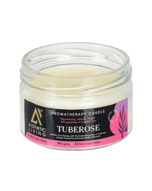 Aesthetic Living 3- Wick Tuberose Candle, 180 gm