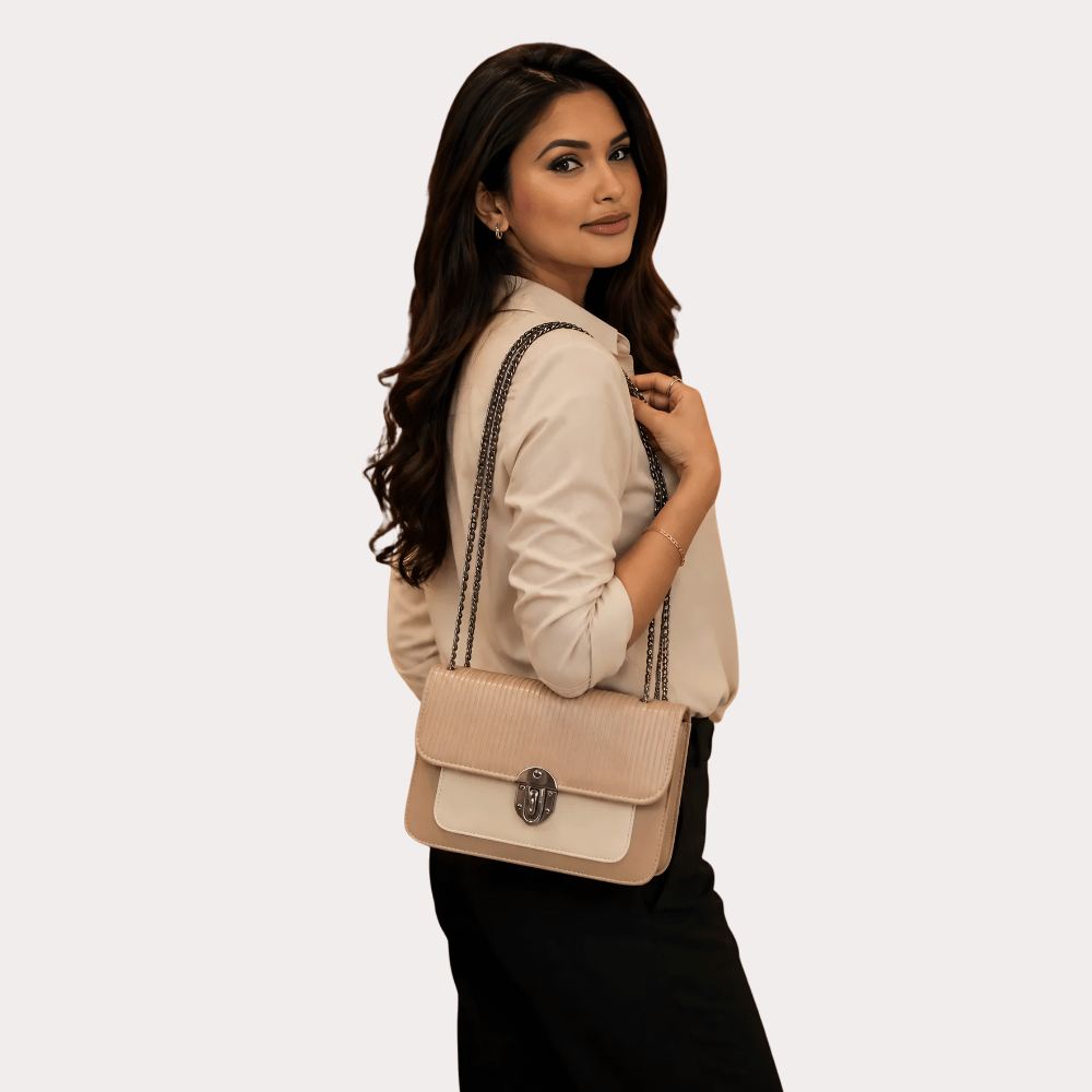 Classic Caramel Elegance Sling Bag