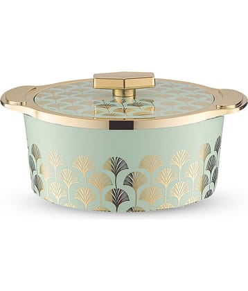 Trueware Florra fine Plastic & Off White Steel Thermoware Casserole ( Set of 1 , 1500 mL )