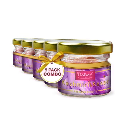 Satvam Kashmiri Kesar/Saffron (5*1g)|(Pack of 5)