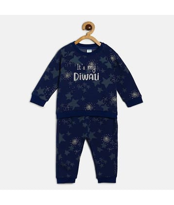 MINI KLUB Pack of 1 Baby Boys Cotton Top & Trouser ( Navy Blue )