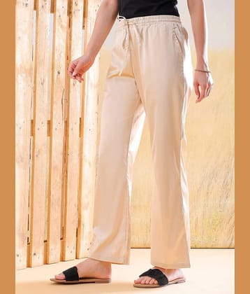 Freehand Pack of 1 Polyester Flared Womens Casual Pants ( Beige ) - None