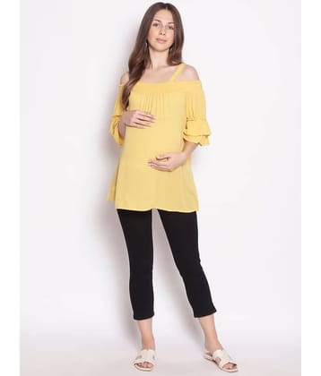 Oxolloxo Women's Viscose Regular Top ( Yellow )