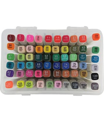 Gifmor 60 Color Touchcool Alcohol Based Dual Tip For Sketching, Coloring & Illustration Fine And Broad Nib Sketch Pens (Set Of 1, Multicolor)