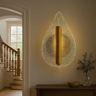 Modern Leaf Led Wall Lamp| 3 Color Modes (Warm, Neutral, Cool White) | Indoor Wall Lamp For Bedroom, Living Room, Hallway Etc