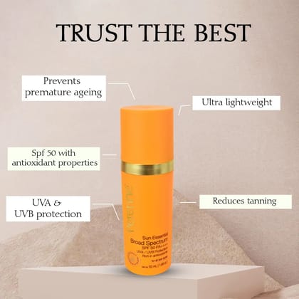 Broad Spectrum Sunscreen SPF50 Pa++++ For UVA AND UVB Protection