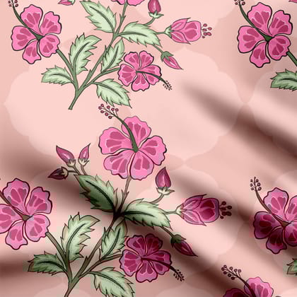 Mughal floral print design-Cotton