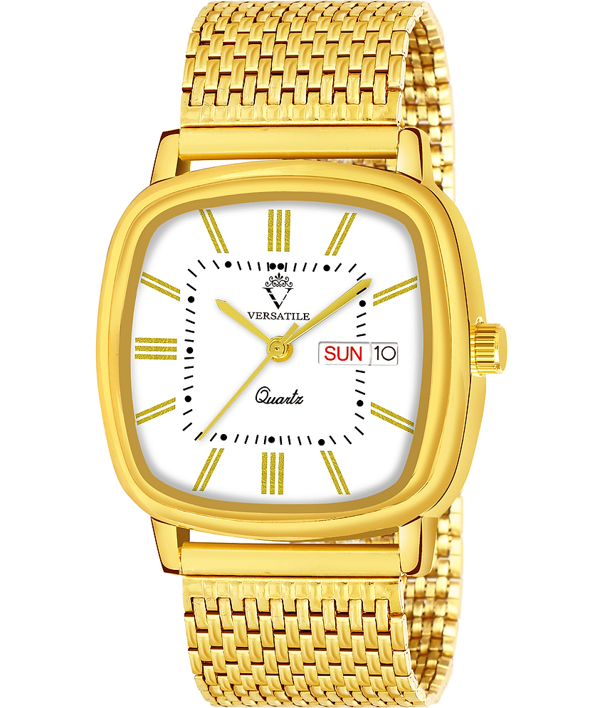 Versatile Gold Metal Analog Men's Watch