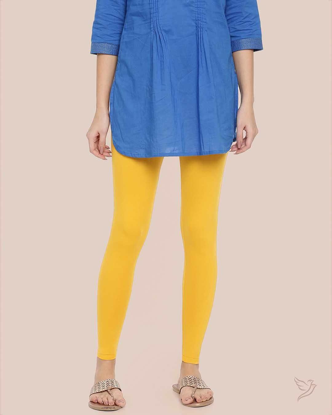 Cotton Ankle Legging - Mari Gold-S / Mari Gold