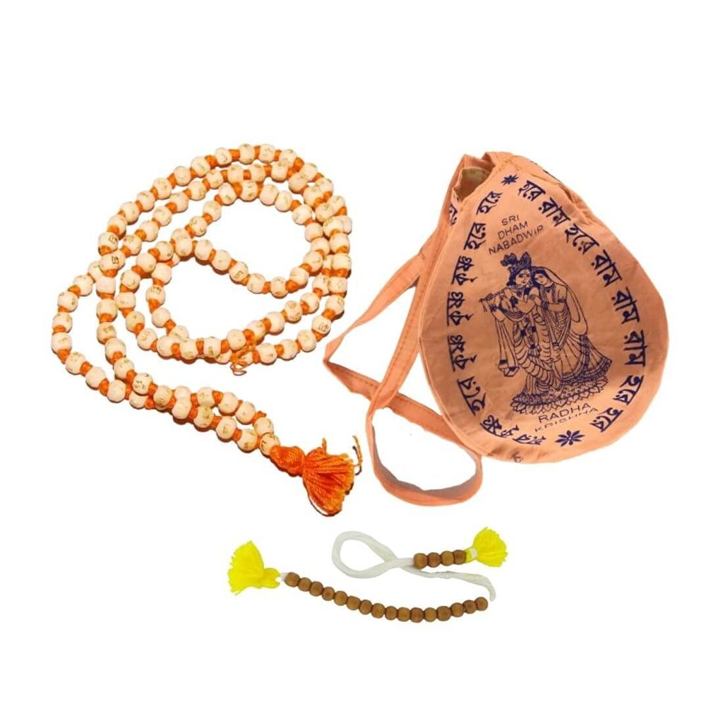 MAYAPURI Radha Krishna Printed Chanting Bag or Japa Bag with Japa Mala & Mala Counter (Pack of 1) - Pooja Needs | Buy online on ZillyBuy
