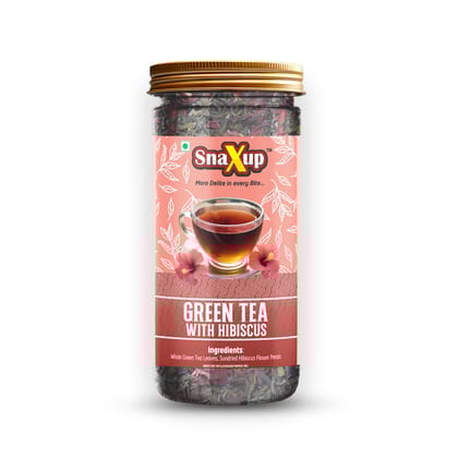 SnaXup Green Tea With Hibiscus Tea 100Gm