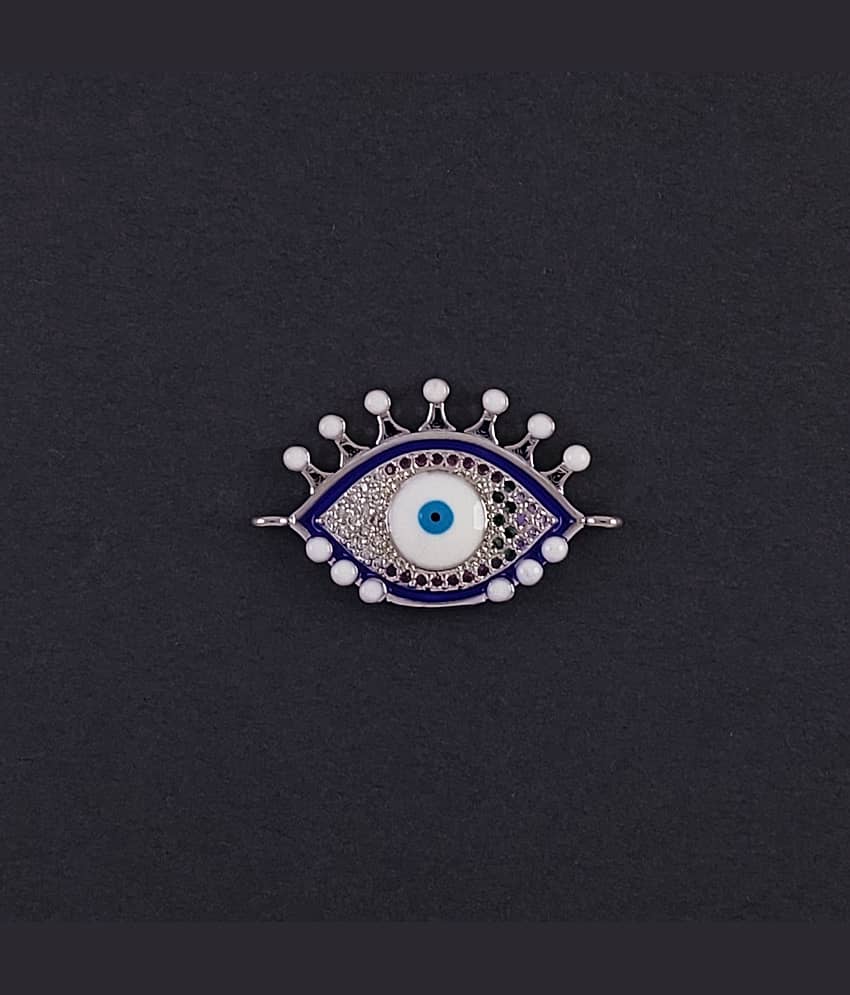 ZIVOM® Turkish Blue Evil Eye Good Luck Cubic Zirconia American Diamond Enamel Slider Expandable Adjustable Bracelet Women Girls
