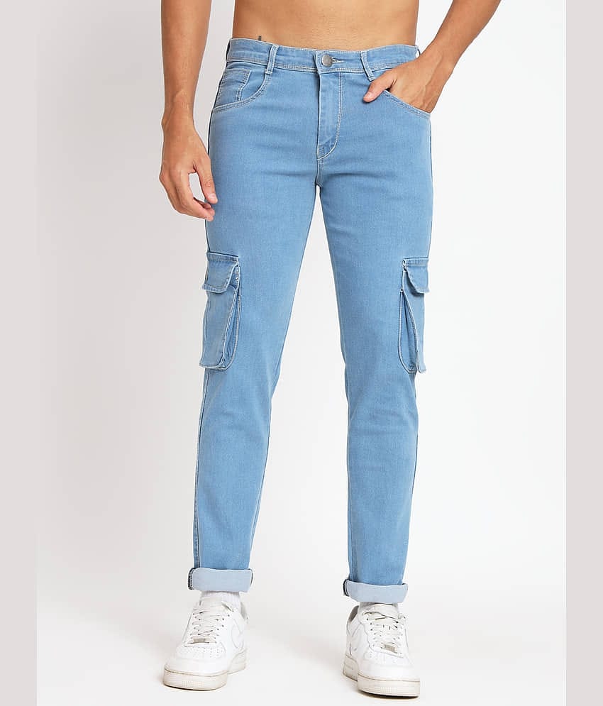 RAGZO Regular Fit Cuffed Hem Men's Jeans - Blue ( Pack of 1 )