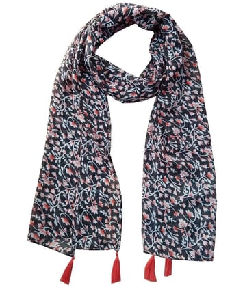 JVNINE - Be Unique Black Polyester Womens Scarf ( Pack of 1 )